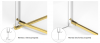 New Trendy Avexa Gold kabina prysznicowa  90x70 szkło czyste 6 mm złoto szczotkowane EXK-3016